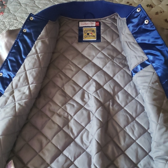 mitchell and ness dodgers satin jacket